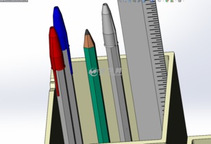 办公用品铅笔等模型